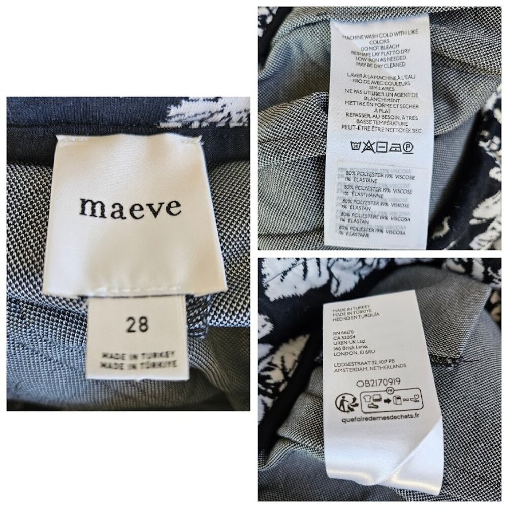 Maeve SET Knit Boxy Tee & Ettie Knit Wide Leg Crop Pants Top S Pants 28 - Picture 10 of 15